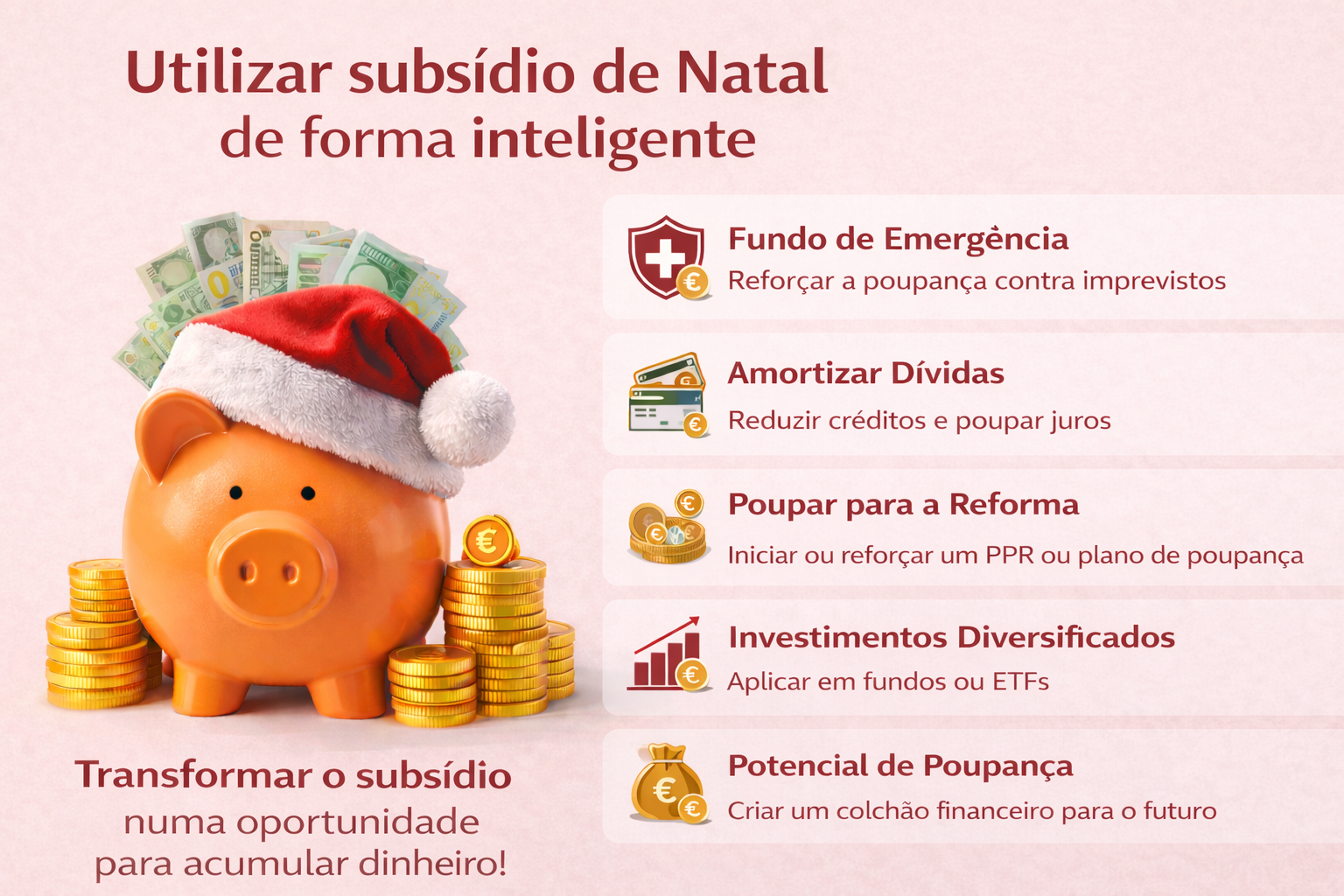 Utilizar subsídio de Natal de forma inteligente